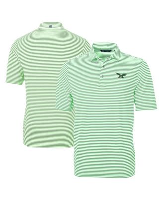 Cutter & Buck - Men's Cutter Buck Kelly Green Philadelphia Eagles Virtue Eco Pique Stripe Polo