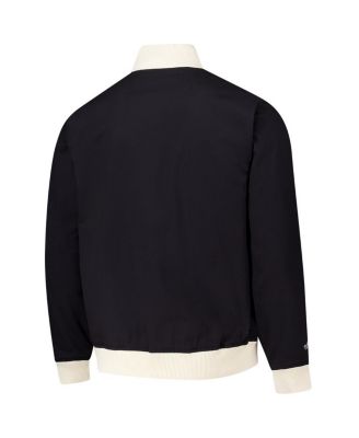 Men's Black Chicago Blackhawks Vintage Coaches Cotton Twill Full-Zip Jacket