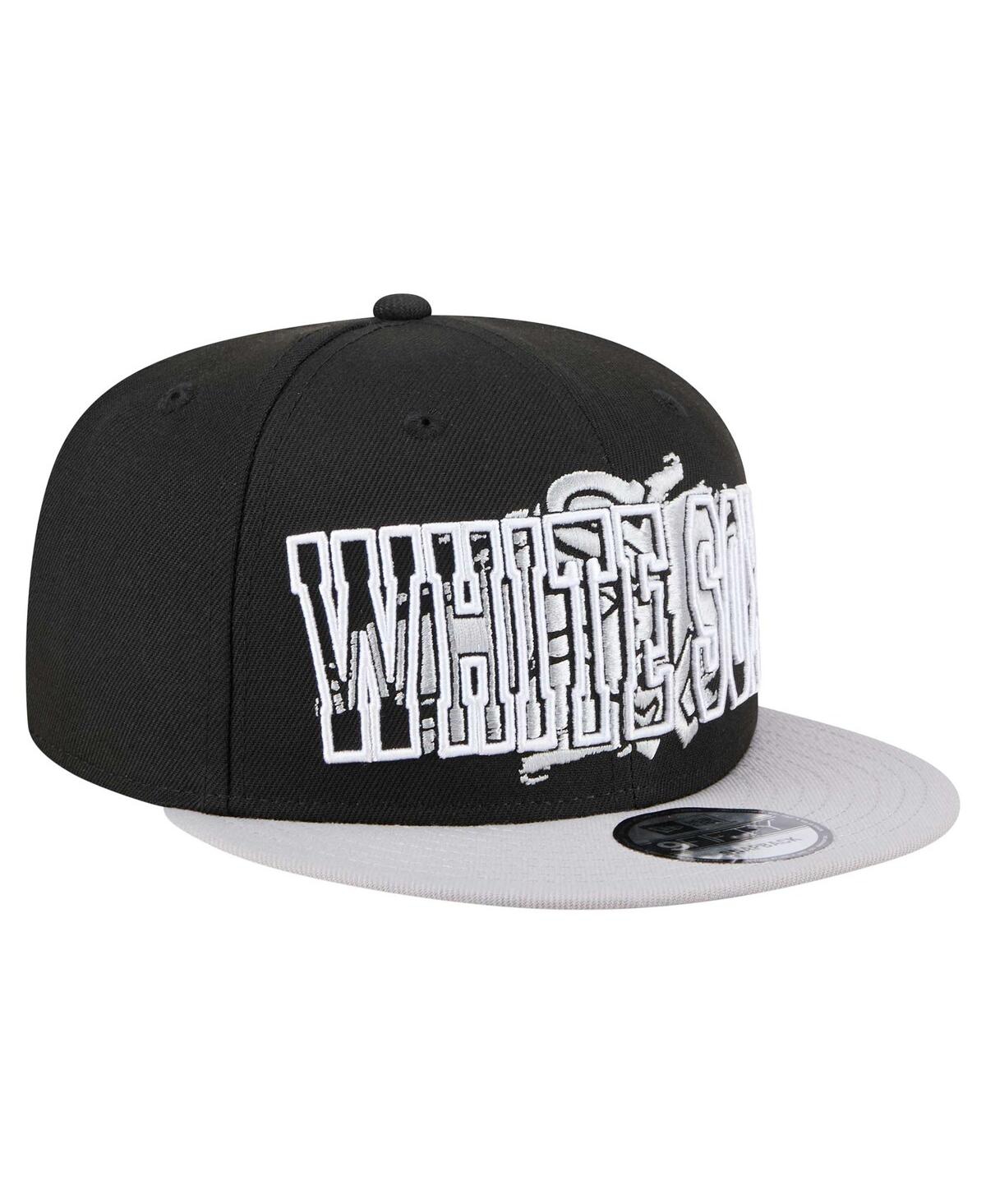 NEW ERA MEN'S BLACK CHICAGO WHITE SOX SPLATTER 9FIFTY SNAPBACK HAT 