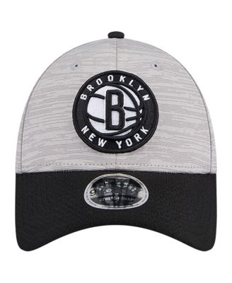 Men's Heather Gray/Black Brooklyn Nets Active Digi-Tech Two-Tone 9FORTY Adjustable Hat