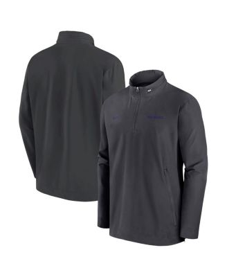 Nike - Men's Anthracite Kansas State Wildcats 2024 Sideline Coach Quarter-Zip Hoodie Jacket