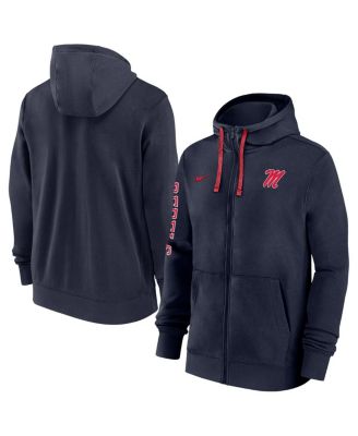 Nike - Men's  Navy Ole Miss Rebels 2024/25 Sideline Club Fleece Pullover Hoodie