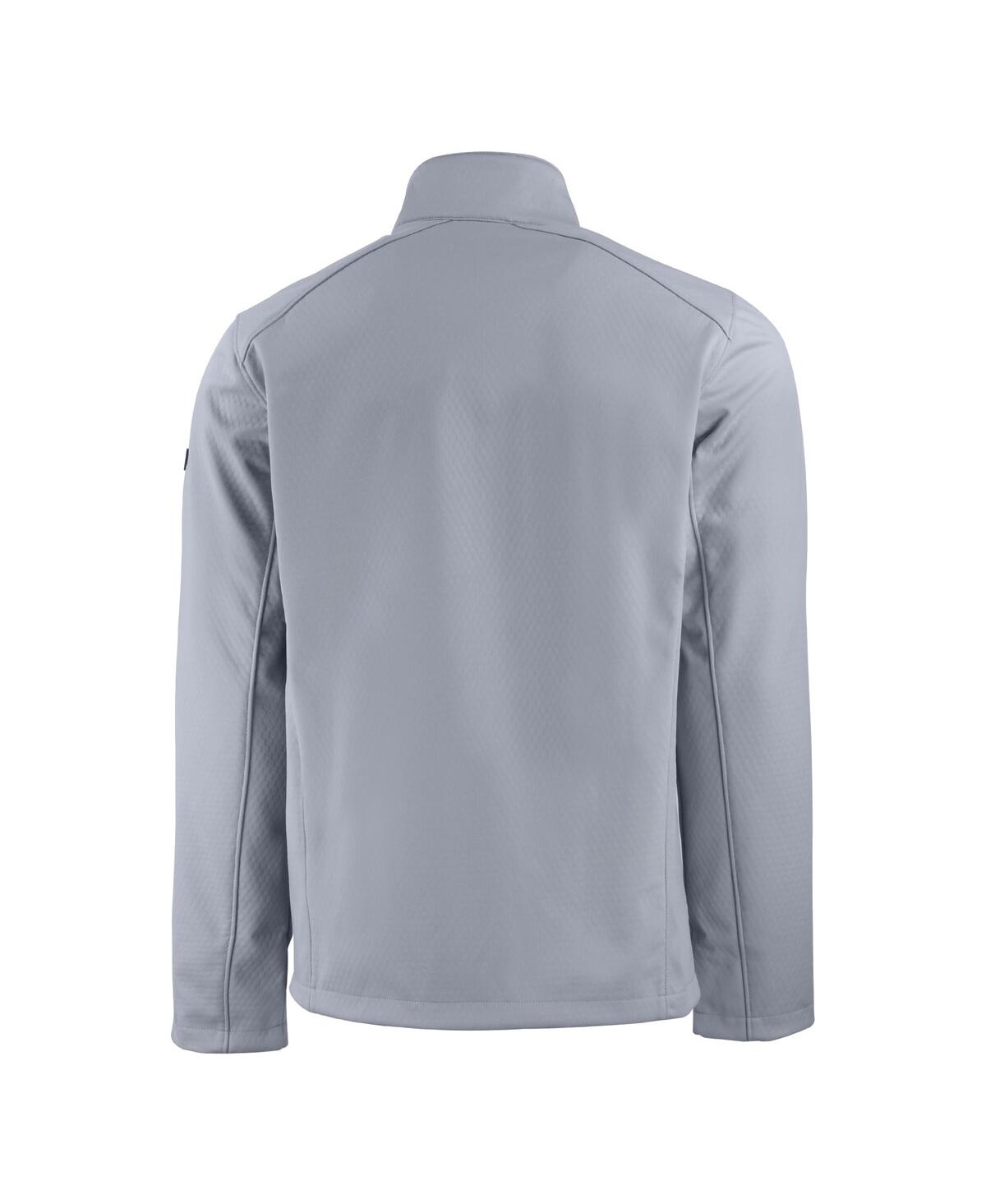 Cutter & Buck Men's Gray Ohio State Buckeyes Primary Logo Evoke Eco Softshell Full-zip Jacket In Gray