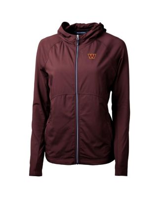Women's Burgundy Washington Commanders Adapt Knit Hybrid Full-Zip Hoodie