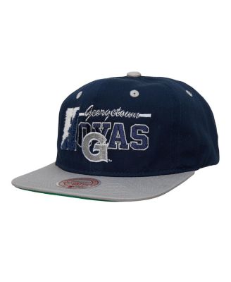 Mitchell & Ness - Men's Navy/Gray Georgetown Hoyas Varsity Letter Snapback Hat