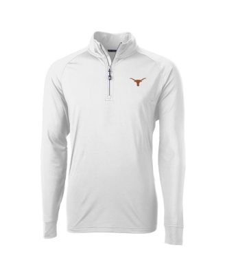 Cutter & Buck - Men's White Texas Longhorns Adapt Knit Quarter-Zip Pullover Jacket