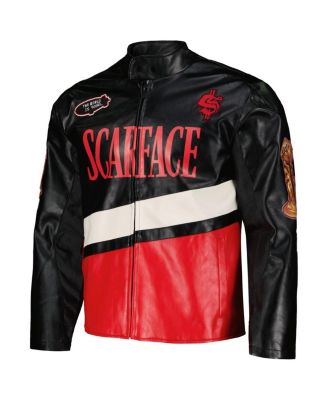 Men's and Women's Black Scarface Moto Full-Zip Jacket
