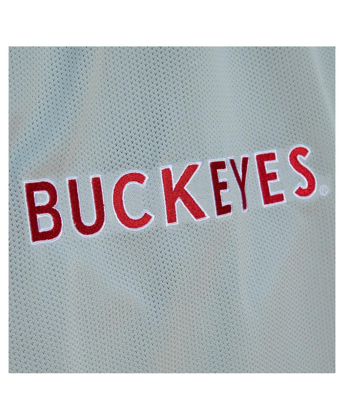 Mitchell & Ness Men's Silver Ohio State Buckeyes 1991 Alternate Authentic Shorts In Silver