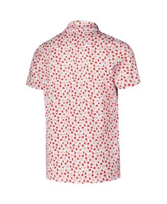 Big Boys and Girls White Ohio State Buckeyes Earnest Allover Print Polo