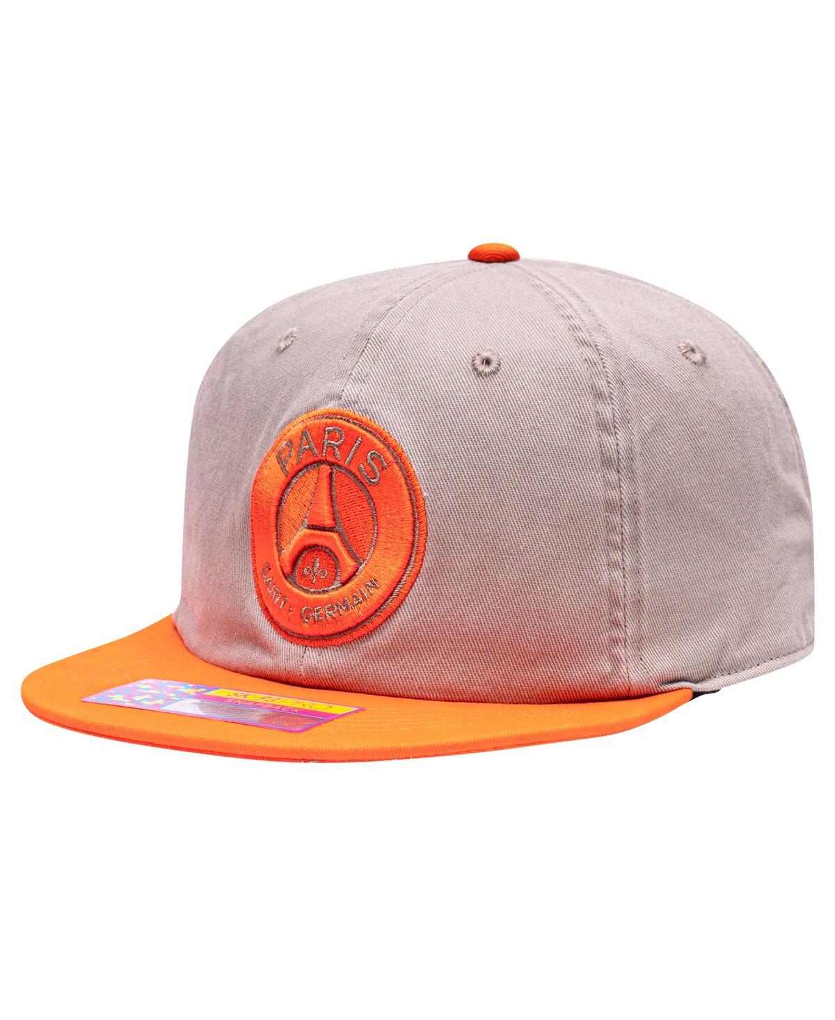 Men's Tan/Orange Paris Saint-Germain Wander Snapback Hat - Tan, Orange