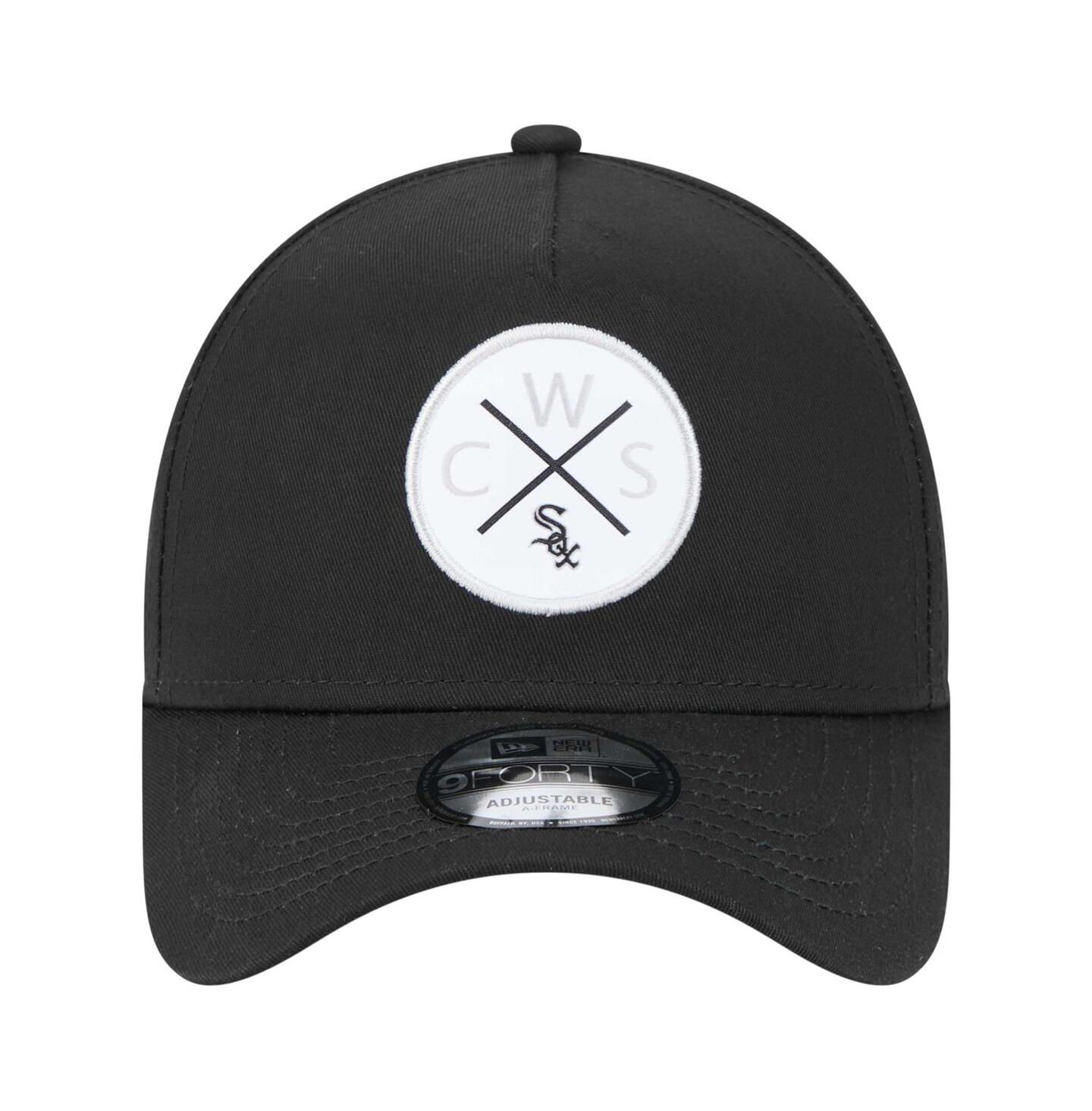 Мужская кепка New Era Black Chicago White Sox 9FORTY A-Frame Adjustable Hat — фото 5