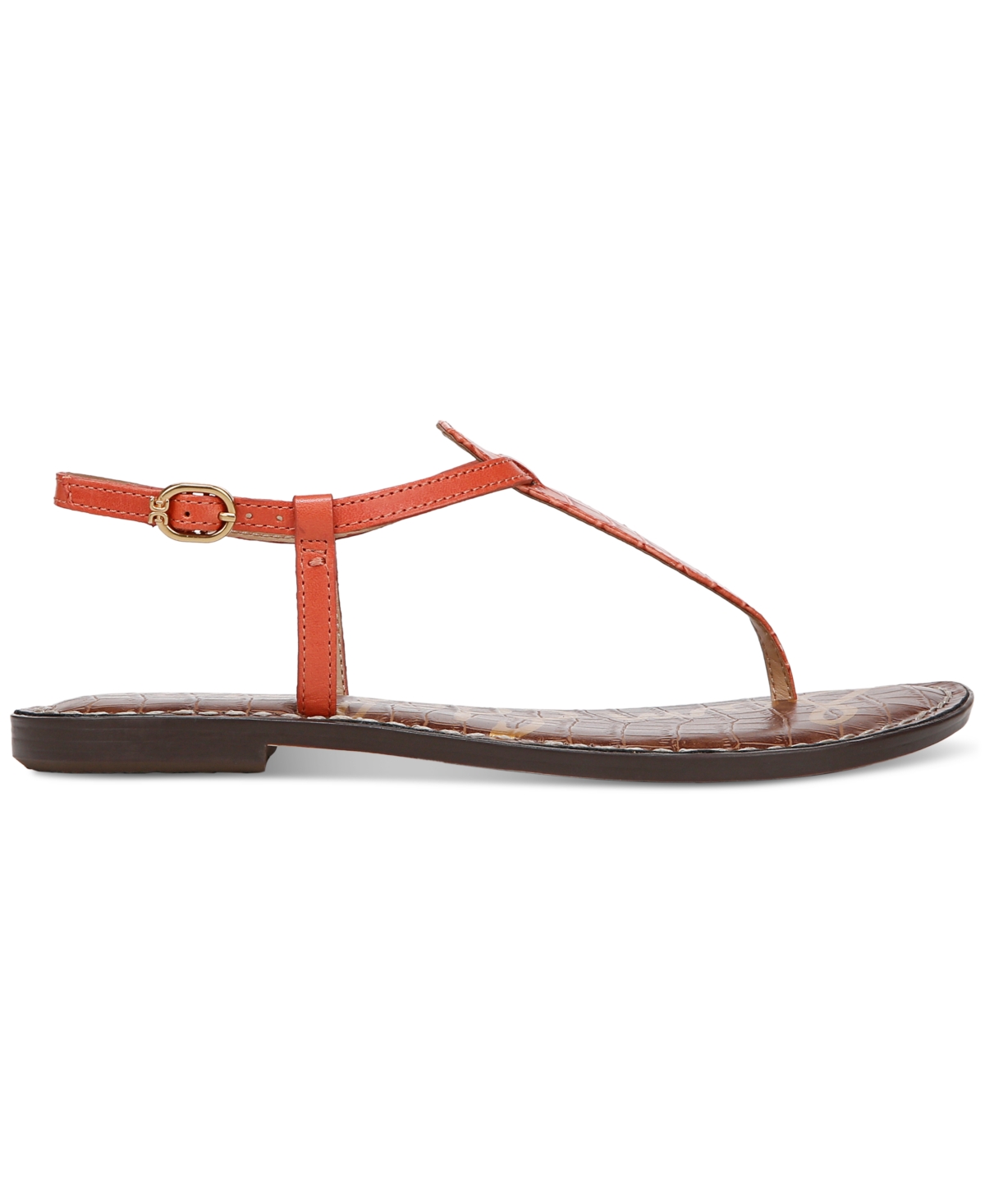 Sam Edelman Gigi Sandal In Orange Sunrise Leather