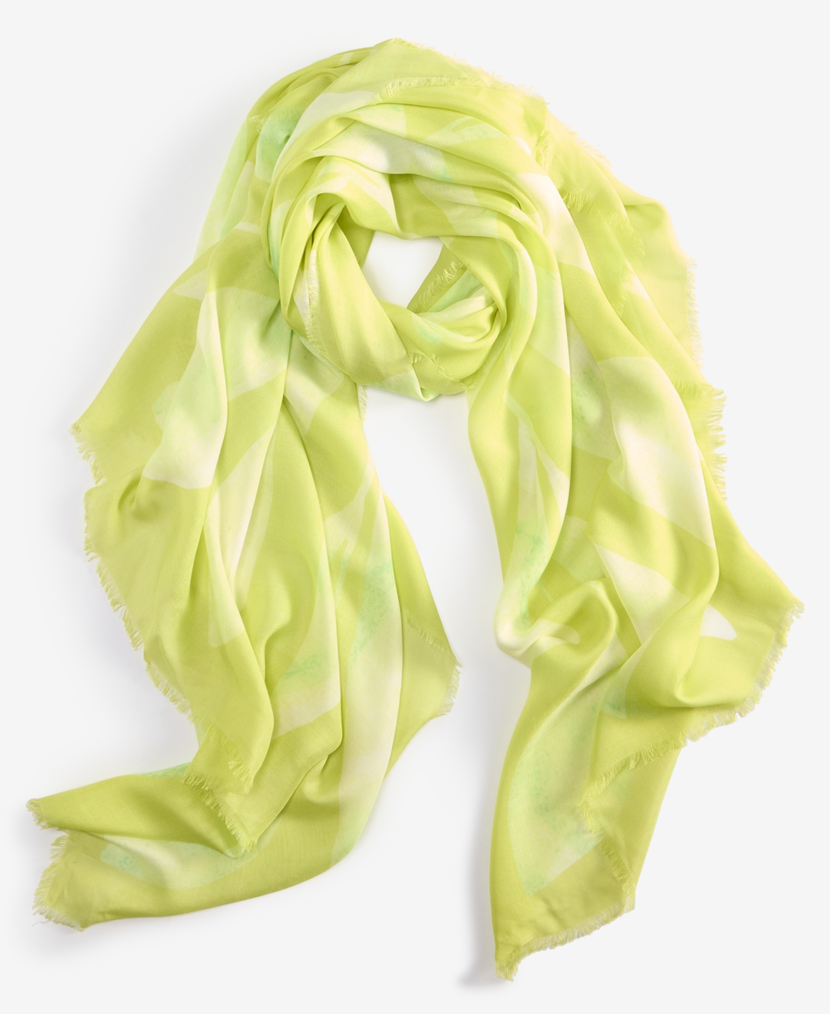 Inc International Concepts Oversized Palm-print Wrap, Exclusively At Macy's In Green