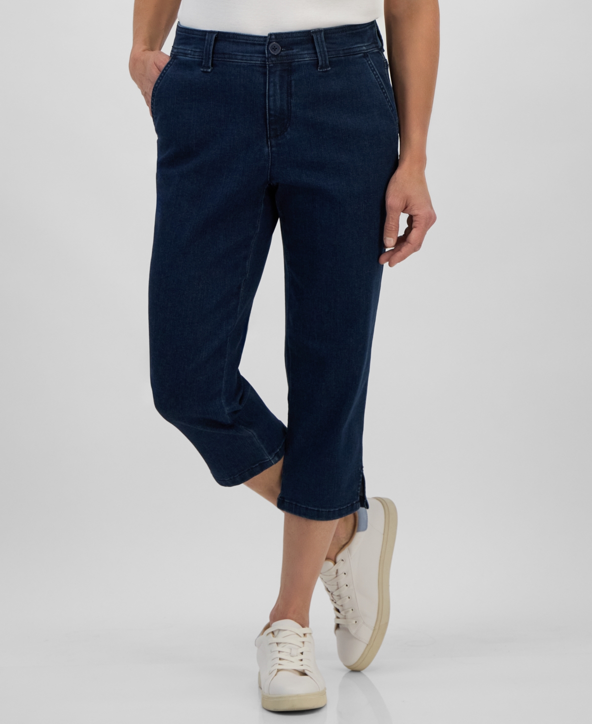 Style & Co Women's Mid-rise Comfort Waist Capri Pants, Regular & Petite, Exclusively At Macy's In Blue