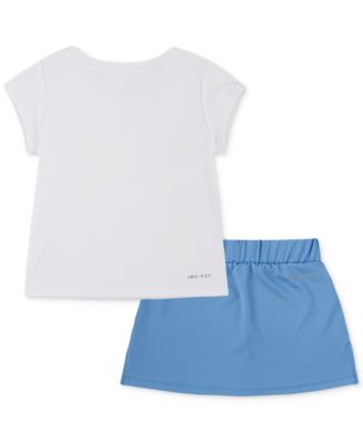 Toddler Girls Short-Sleeve T-Shirt & Scooter Skort, 2 Piece Set