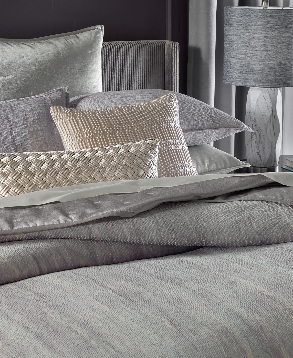 HOTEL COLLECTION LINEAR EMBROIDERY DECORATIVE PILLOW, 20" X 20", EXCLUSIVELY AT MACY'S 
