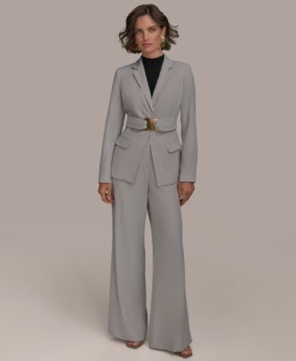 Donna Karan New York Petite Front-Belted Blazer Macy's