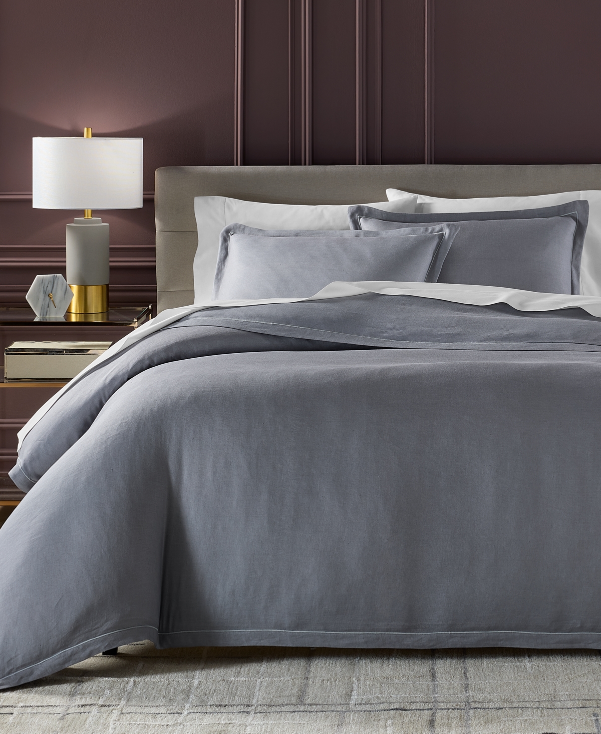 HOTEL COLLECTION LINEN/MODAL BLEND 3-PC. COMFORTER SET, KING, EXCLUSIVELY AT MACY'S 