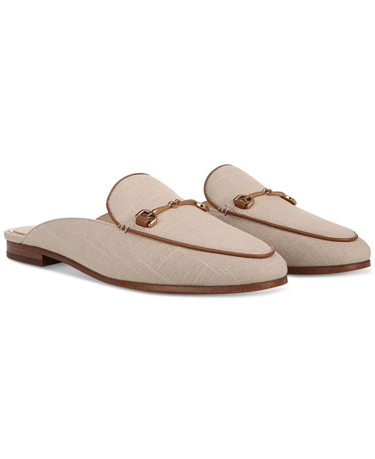 Shop Sam Edelman Women's Linnie Tailored Mules In Natural Fabric