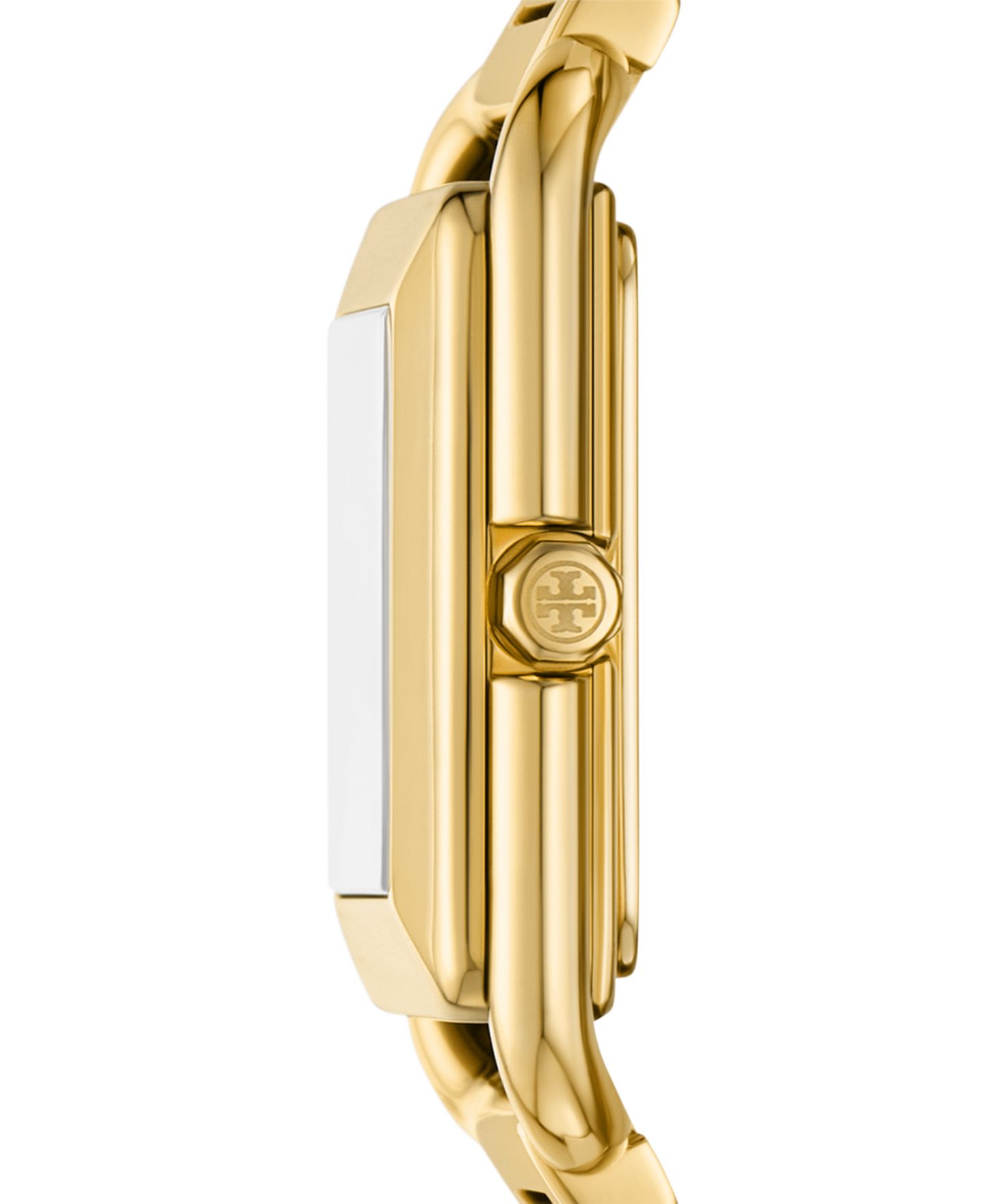 Женские часы Tory Burch The Kira Square Gold-Tone Stainless Steel Bracelet Watch 24mm — фото 2