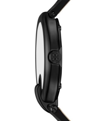 Women's The Pierced Black Leather Strap Watch 36mm