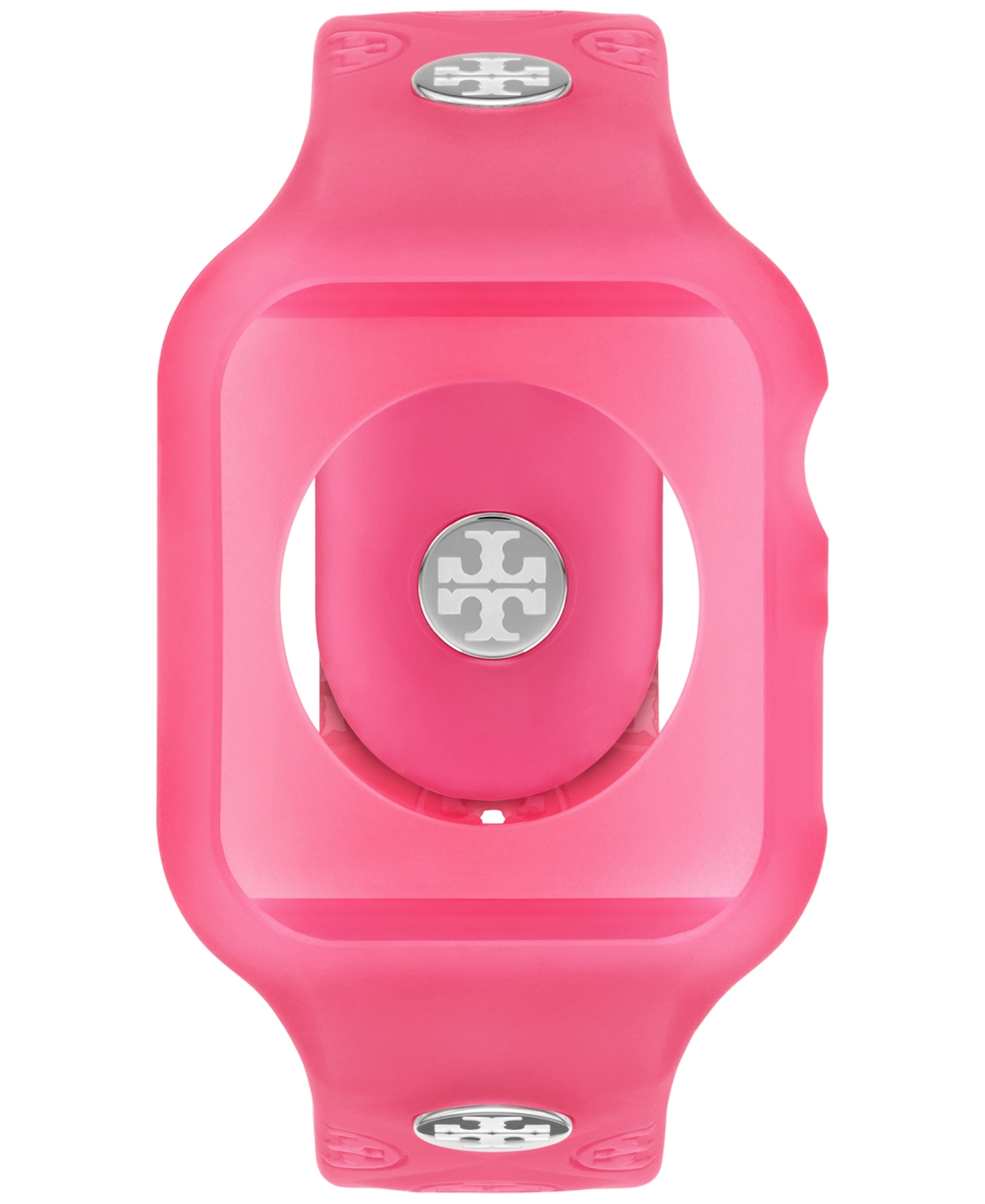 Tory Burch Women's The T Monogram Red Silicone Strap For Apple Watch 41mm In Red