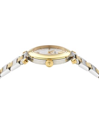Women's Swiss Greek Two-Tone Stainless Steel Bracelet Watch 35mm
