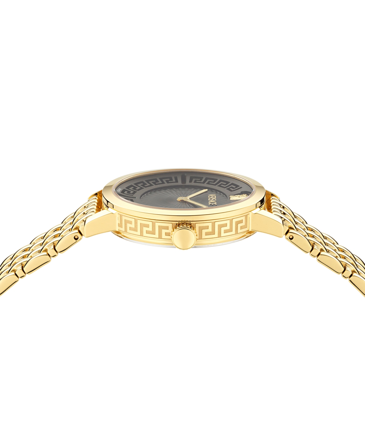 Versace Women's Swiss Greca Fortuna Gold Ion Plated Bracelet Watch 35mm In Gold