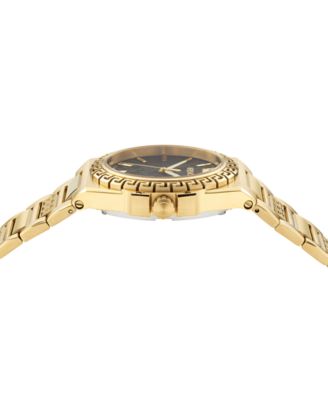 Women's Swiss Greca Reaction Gold Ion Plated Bracelet Watch 38mm