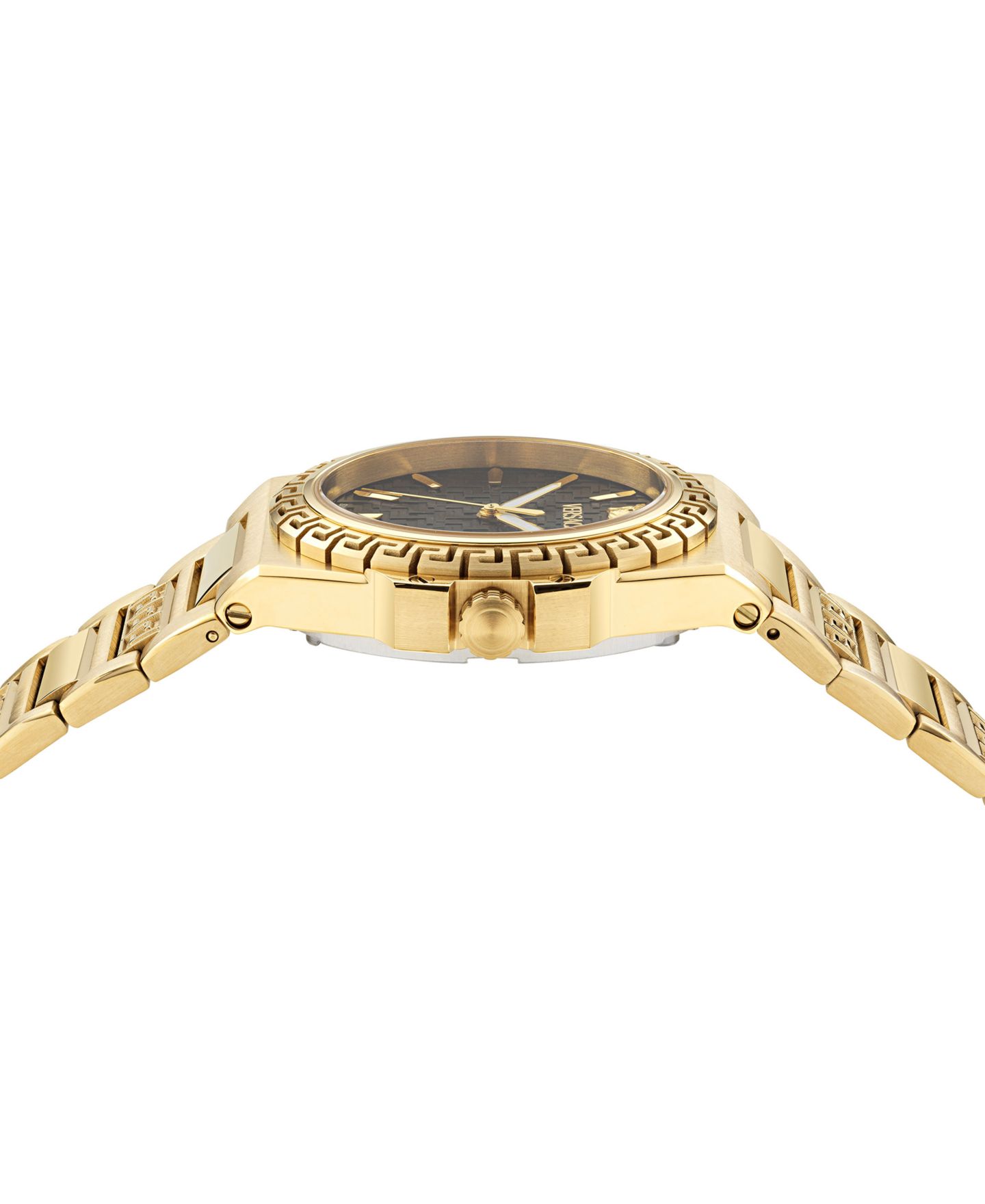 Женские часы Versace Swiss Greca Reaction Gold Ion Plated Bracelet Watch 38mm — фото 2