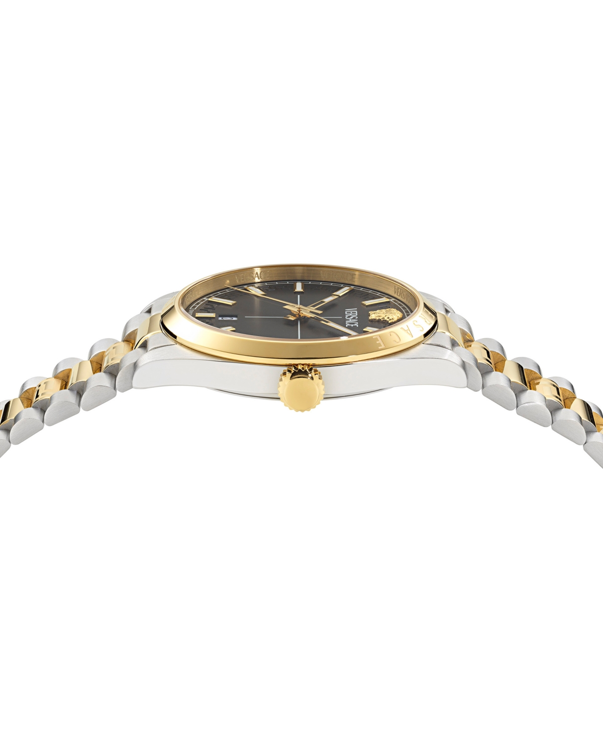 Versace Men's Swiss Millenyium Two-tone Stainless Steel Bracelet Watch 40mm In Two Tone