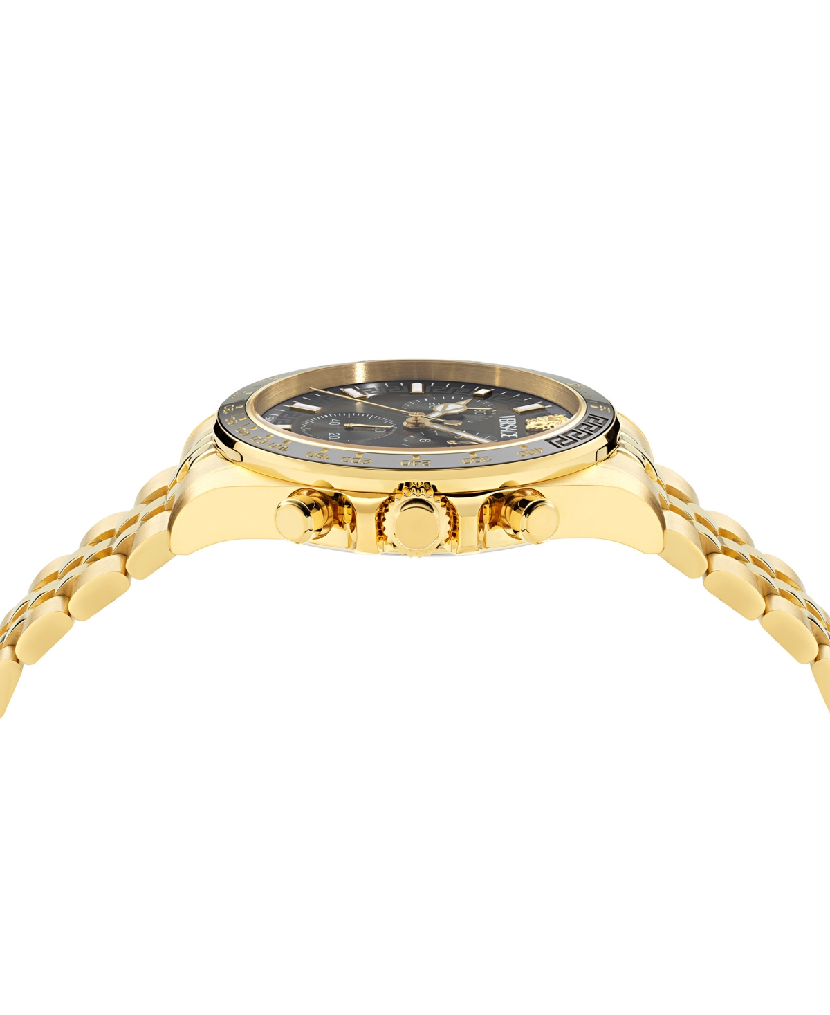 Versace Greca Chrono Wave Chronograph Watch, 43mm In Gold