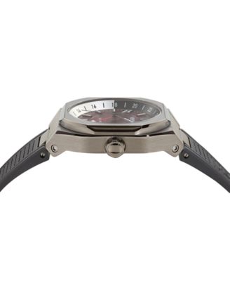 Men's Swiss Automatic V-Contempo GMT Black TPU Strap Watch 40x48mm