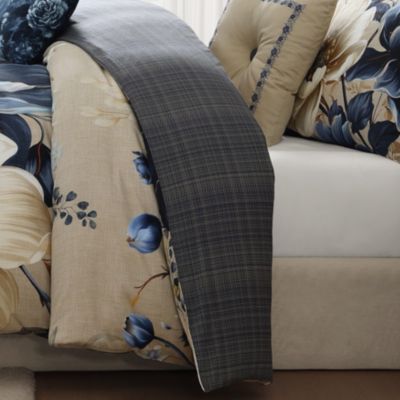 English Manor Cotton Sateen 5-Pc. Reversible Comforter Set, King