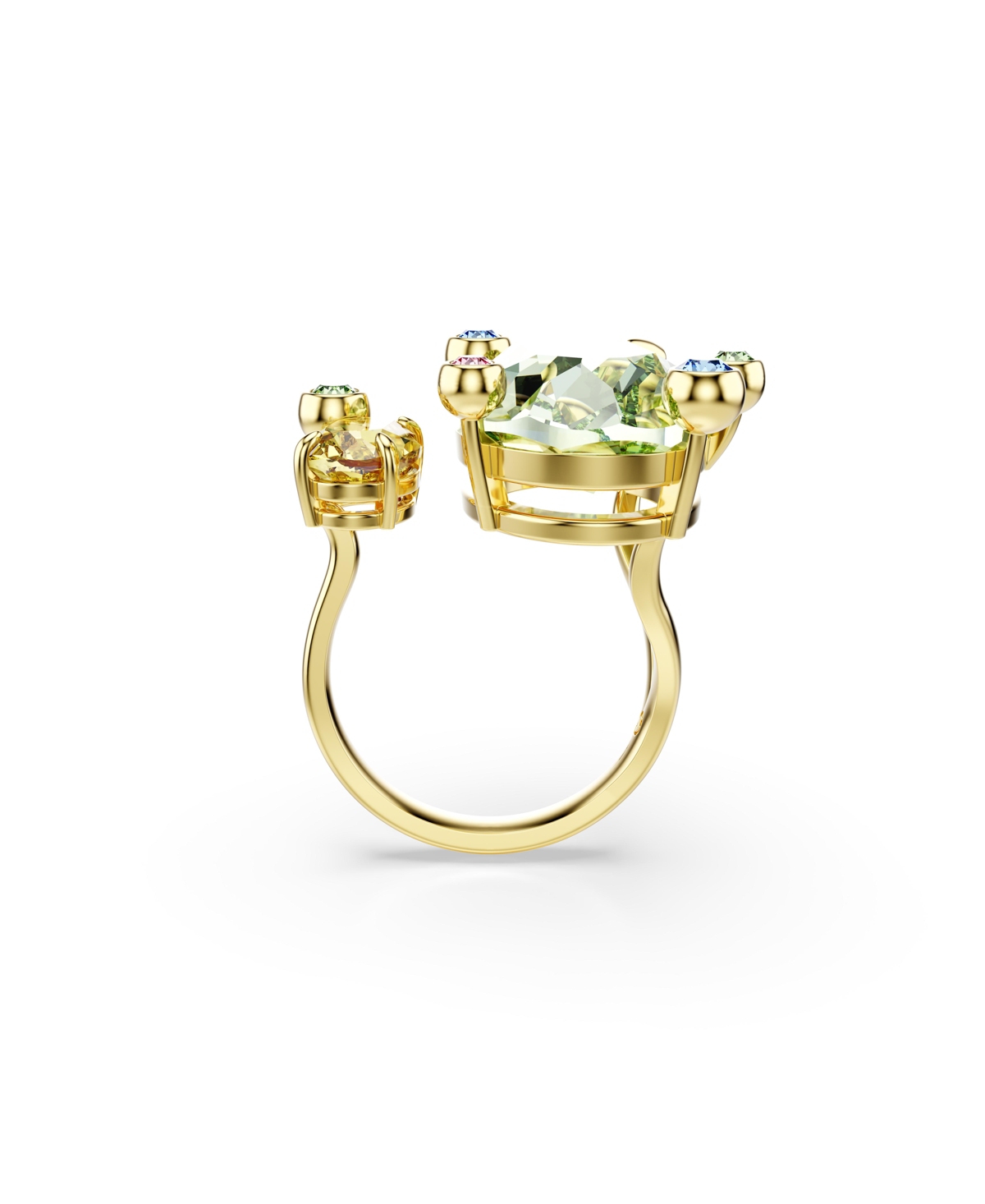 SWAROVSKI GEMA GOLD-TONE PLATED OPEN RING 