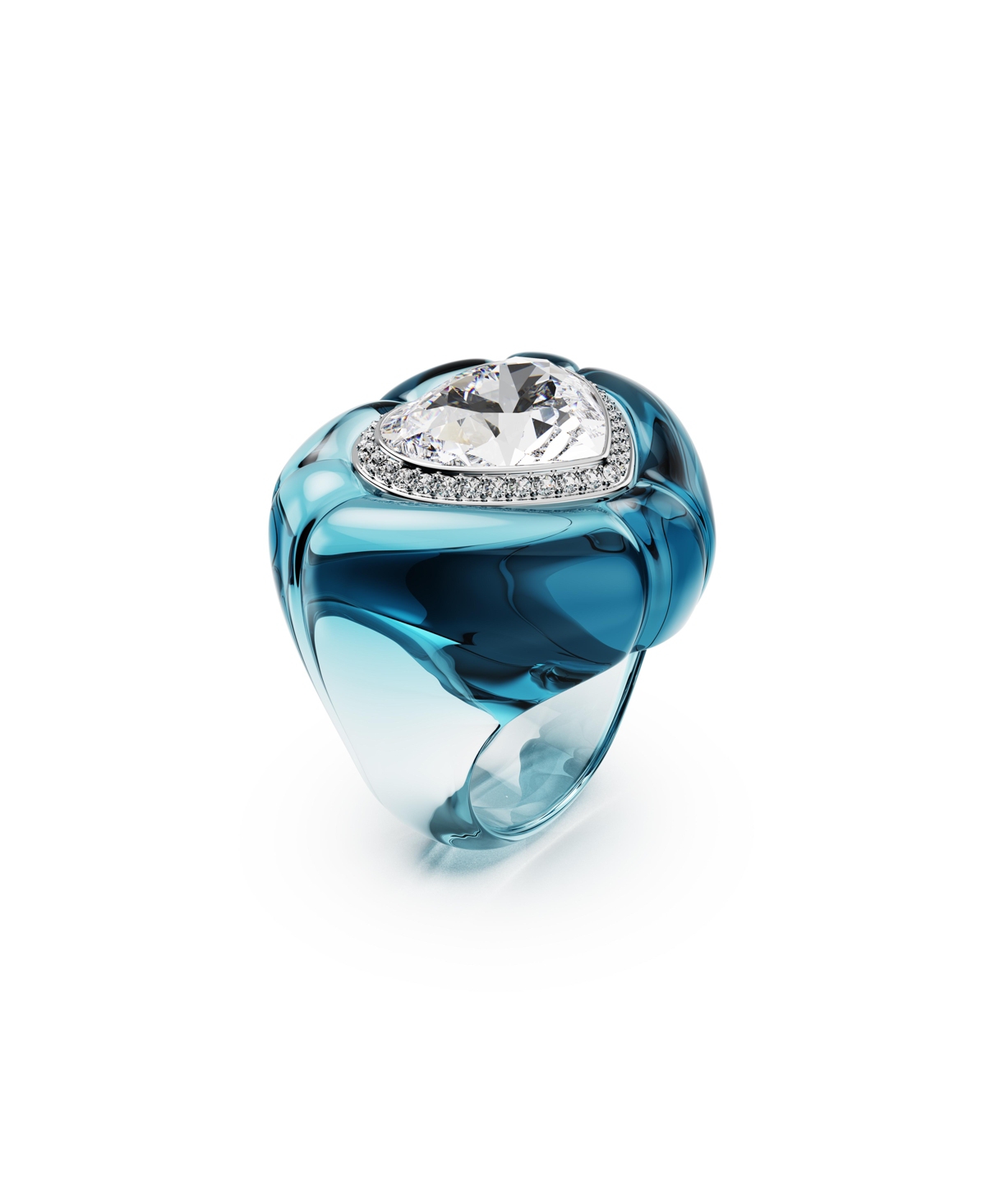 Swarovski Dulcis Cocktail Ring In Blue