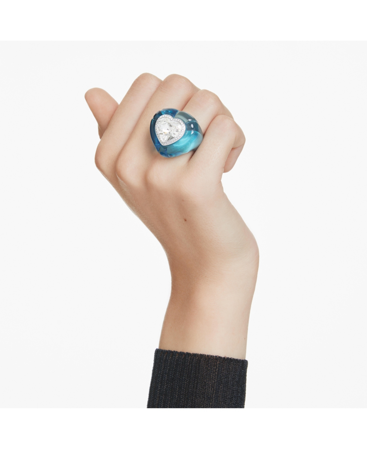 Swarovski Dulcis Cocktail Ring In Blue