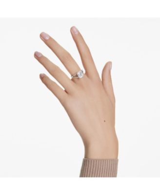 Stilla Rhodium Plated Octagon Cut Ring