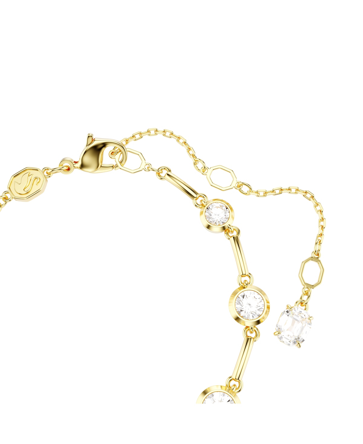 Swarovski Imber Mixed Round Cuts White Gold-tone Plated Tennis Bracelet In White