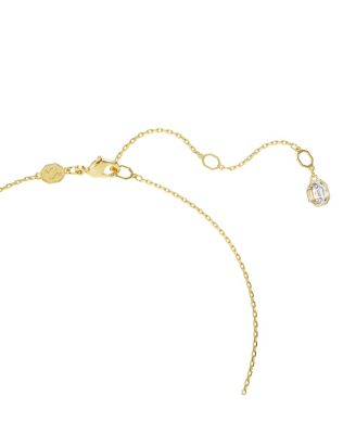 Idyllia Mixed Cuts Flower Blue Gold-Tone Plated Pendant Necklace