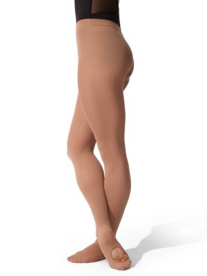 Capezio Girls Ultra Soft Self Knit Waistband Transition Tight - Light suntan 17$