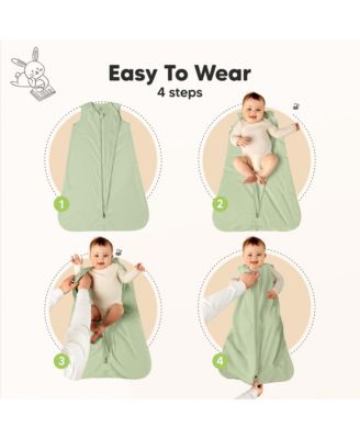 2-Pack Snooze Baby Sleep Sacks, Cotton Wearable Blanket, Soft Toddler Sleeping Bag, Smooth Zipper