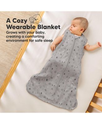 2-Pack Snooze Baby Sleep Sacks, Cotton Wearable Blanket, Soft Toddler Sleeping Bag, Smooth Zipper