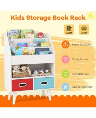 Kids Bookshelf with Open Compartment for Toddlers for Easy Access to Books and Toys