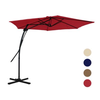 10 Ft. Outdoor Patio Cantilever Umbrella with Stand