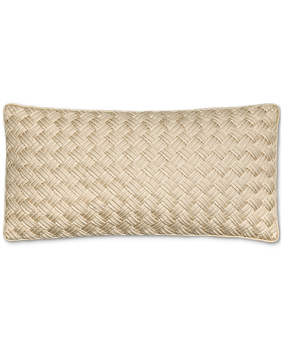 HOTEL COLLECTION BASKETWEAVE DECORATIVE PILLOW, 12" X 24", EXCLUSIVELY AT MACY'S 