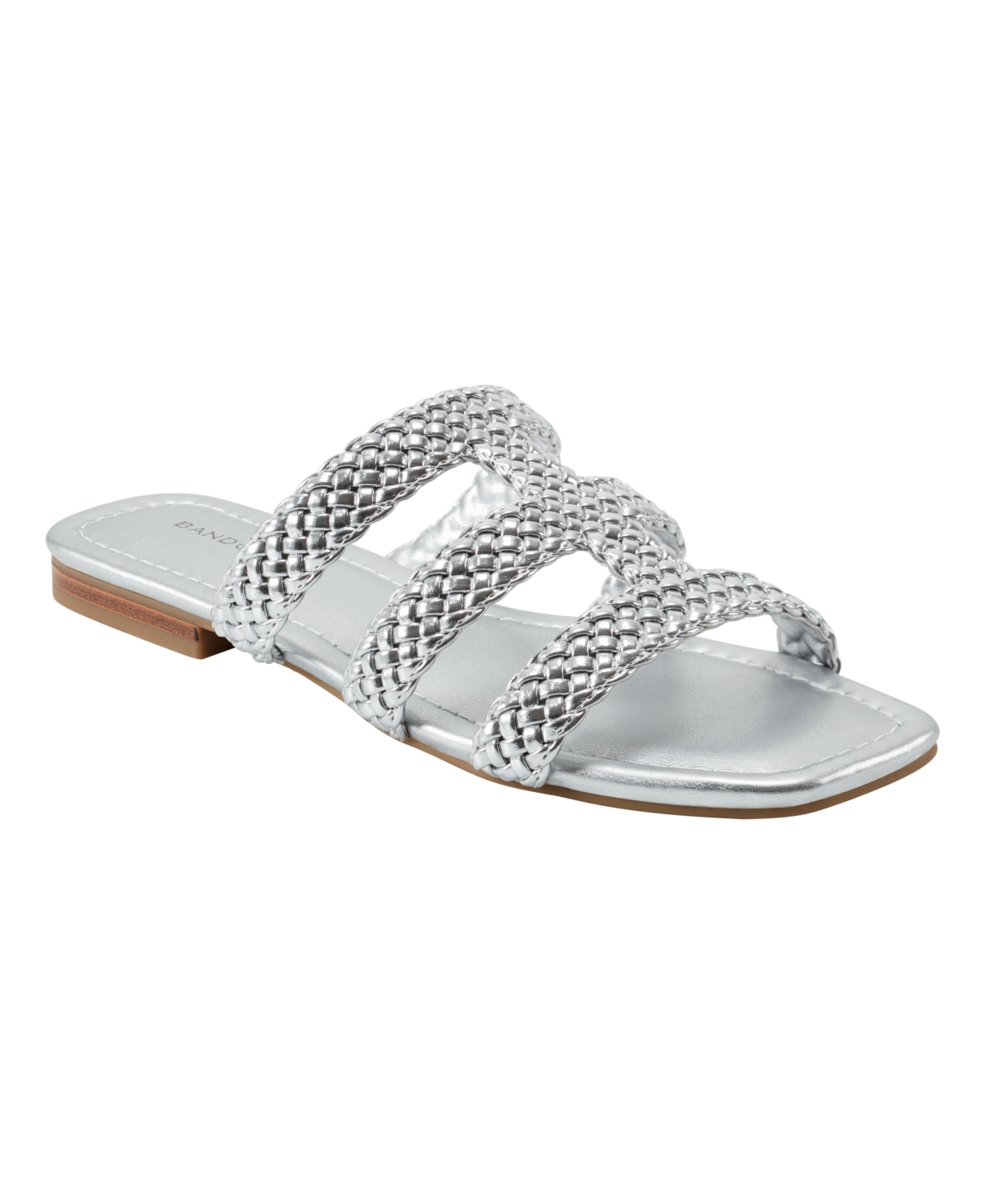 BANDOLINO WOMEN'S SUMER WOVEN CAGED FLAT SLIDE SANDALS 