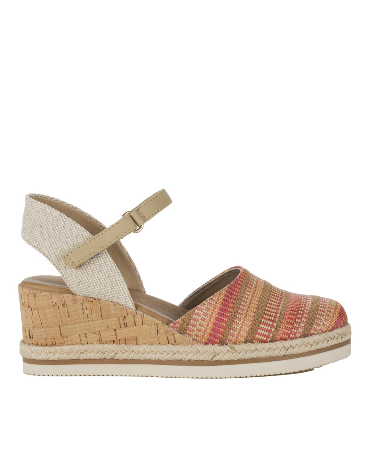 Baretraps Women's Alycia Closed Toe Wedge Sandals In Coral Multi