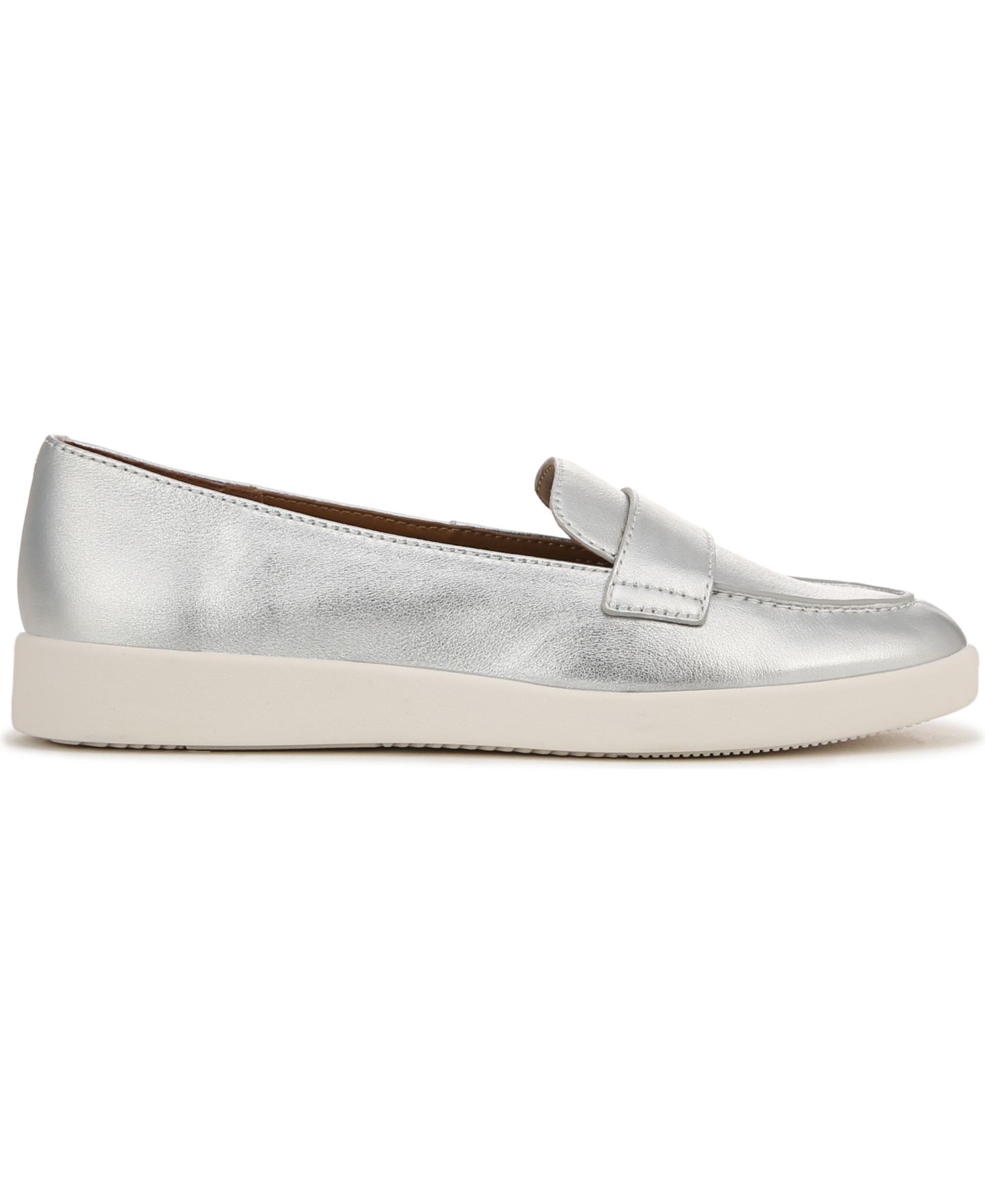 Женские туфли Naturalizer Karis Closed Round Toe Hybrid Penny, цвет: Серебряный кожаный — фото 2