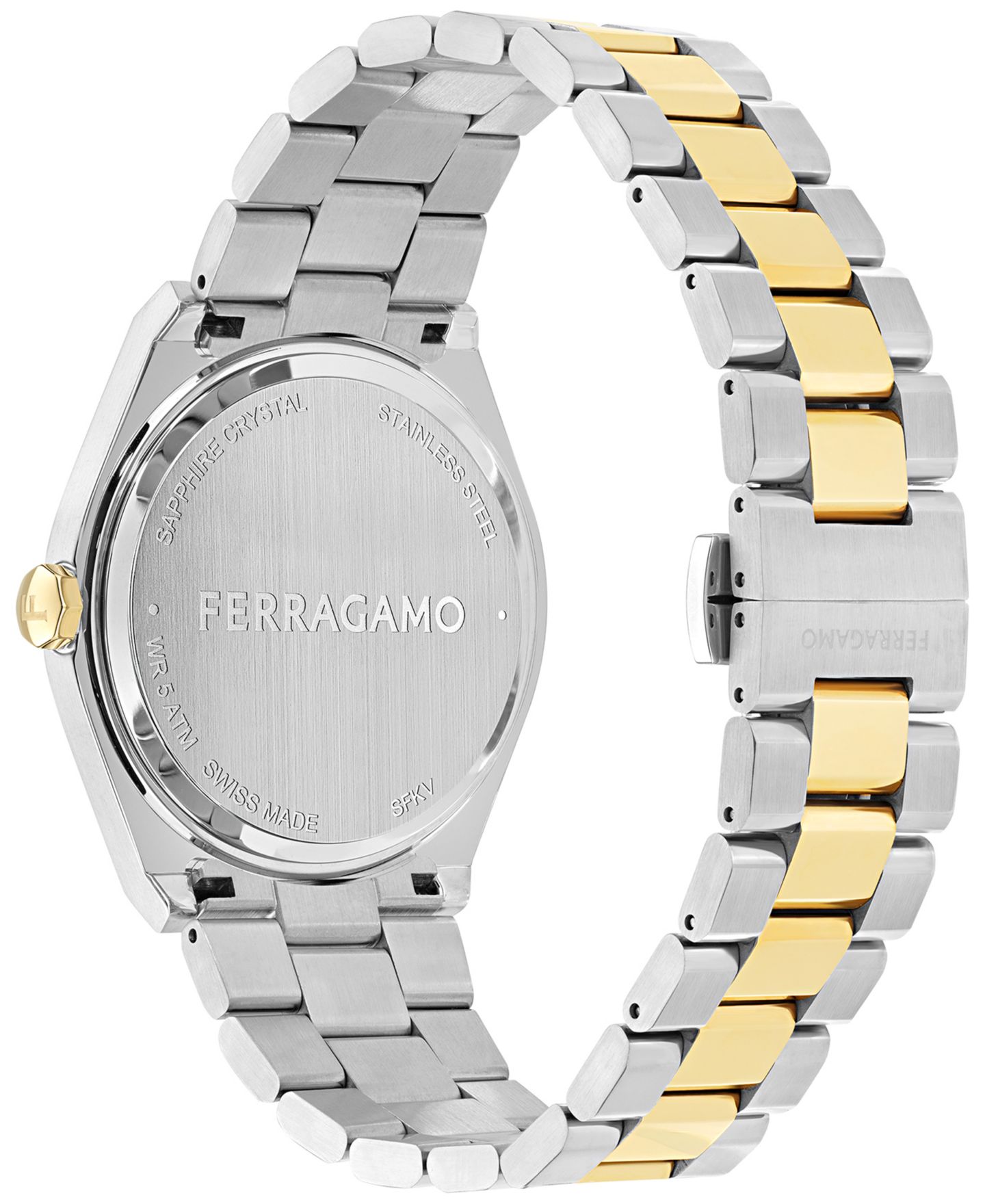 Мужские часы Ferragamo Swiss Vega Two-Tone Stainless Steel Bracelet Watch 40mm — фото 3